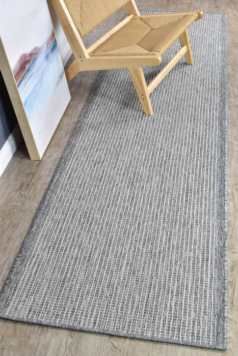 Long Island Plaine Light Grey Runner Rug