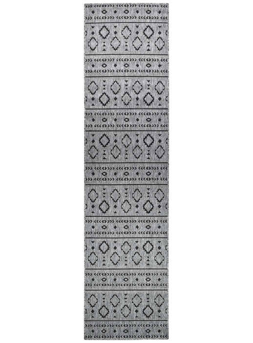 Long Island Tribal Grey Runner Rug