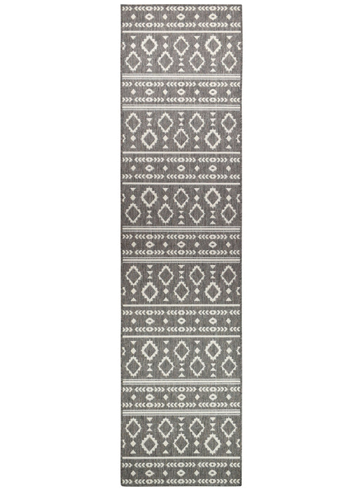 Long Island Tribal Brown Runner Rug