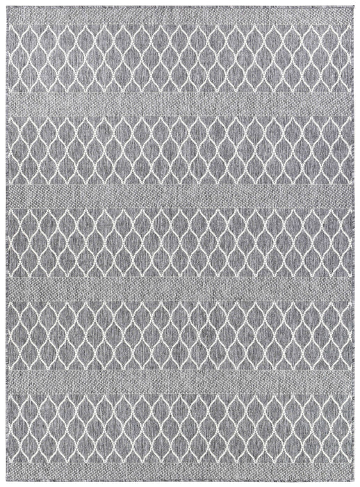 Long Island Trellise strip Grey Rug