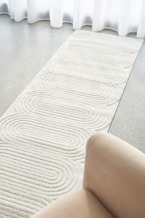 Brosa Churl White  Runner Rug