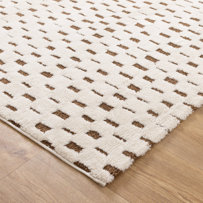 Milium Squares Brown and Cream Rug