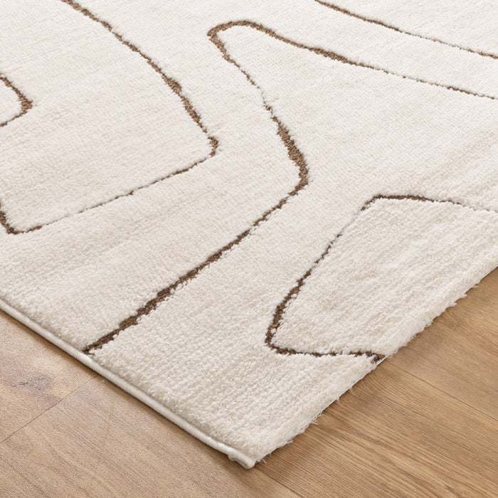 Milium Lines Cream and Brown Rug