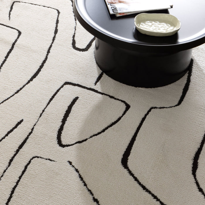 Milium Lines Cream and Black Rug