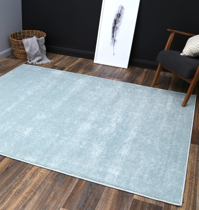 Mountainous Teal Plush Rug