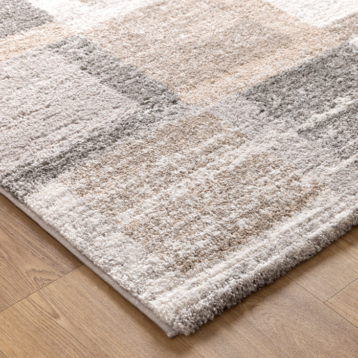 Orlean Squares Neutral Runner Rug