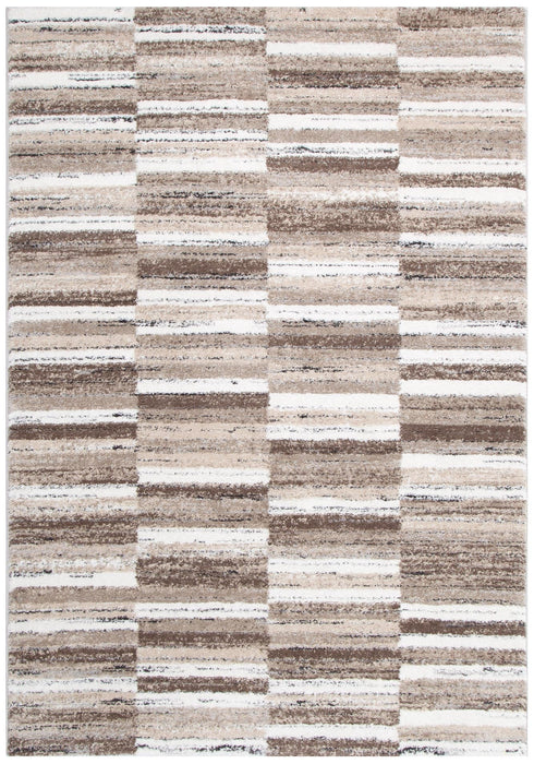 Orlean Shapes Beige Brown Rug