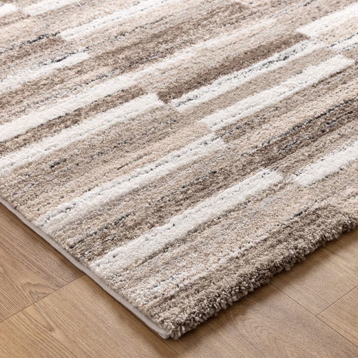 Orlean Shapes Beige Brown Rug