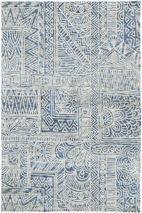 Amrish Newburg Navy Tribal Rug