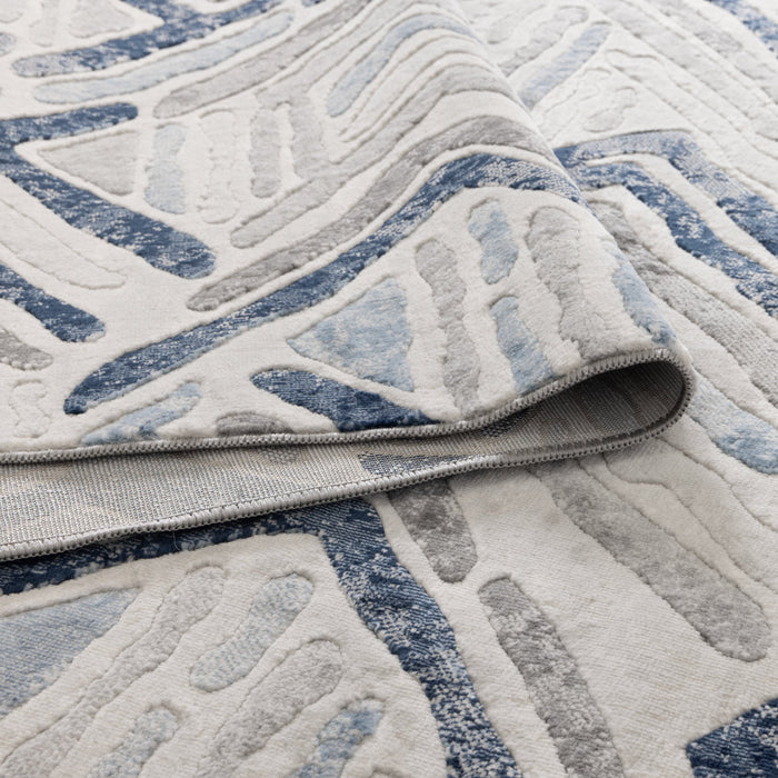 Bloom Jewel Blue Grey Rug