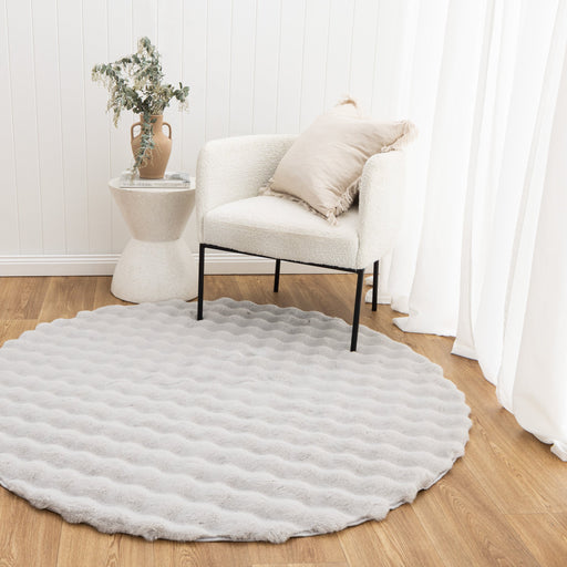 Machine Washable shag Round rug 