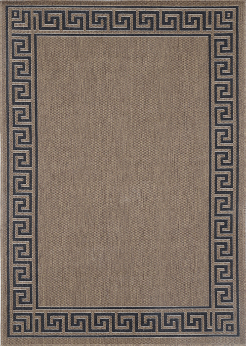 Sisalo Vercase Bordered Brown Beige Rug