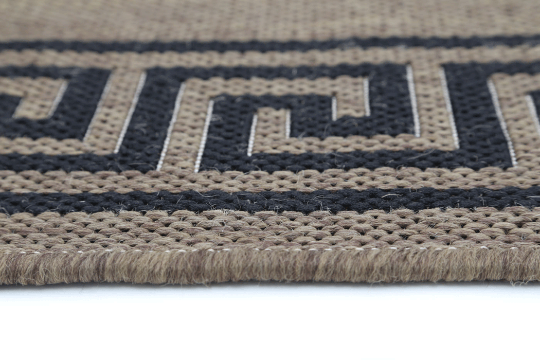 Sisalo Vercase Bordered Brown Beige Rug