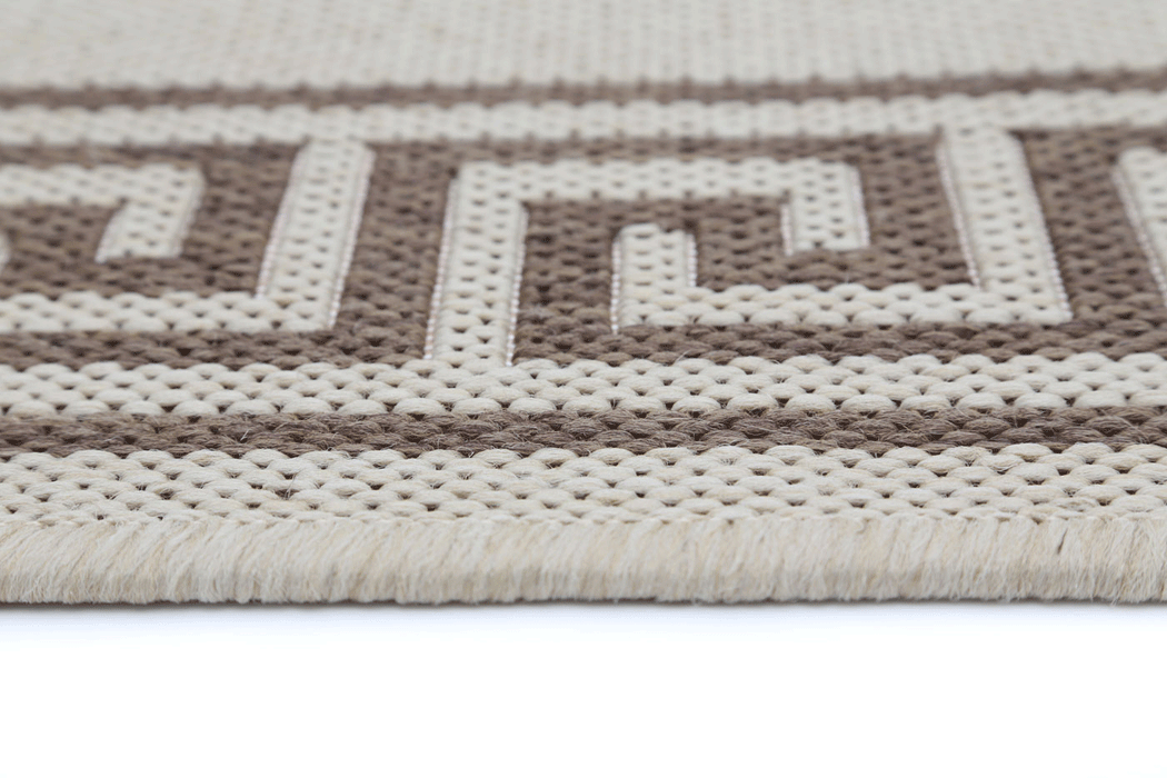 Sisalo Vercase Bordered Beige Cream Rug