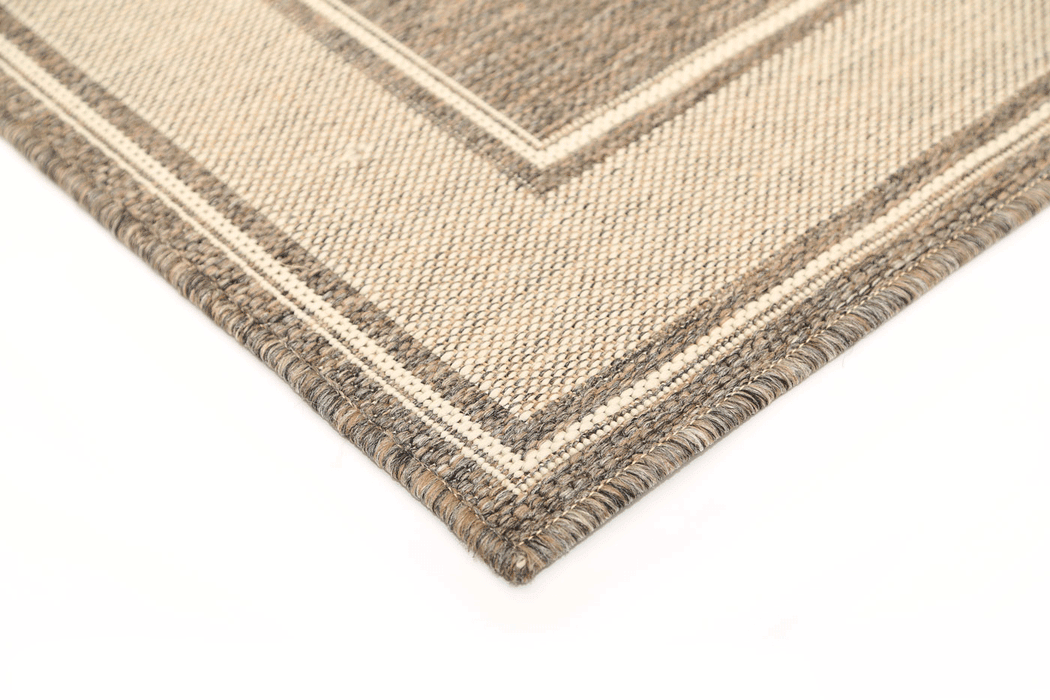 Sisalo Plain Bordered Beige Rug