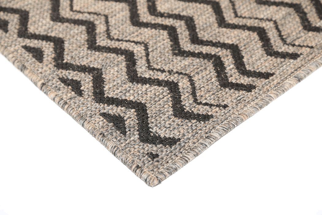 Sisalo Geometric Brown Beige and Black Rug