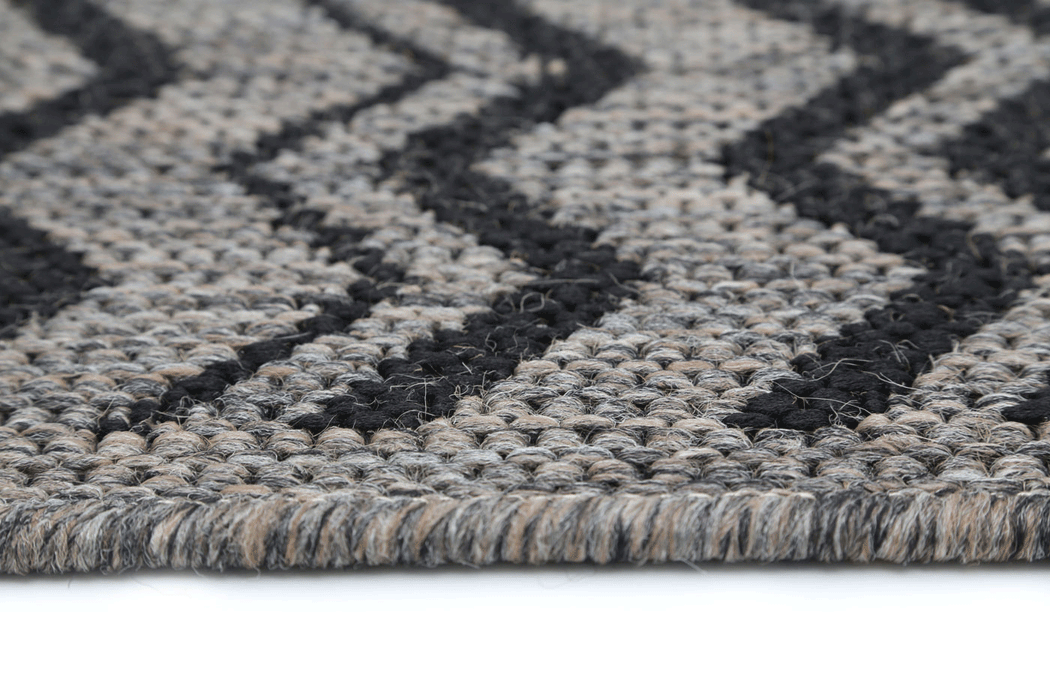 Sisalo Geometric Brown Beige and Black Rug