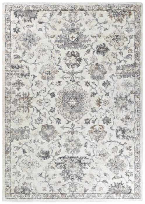 Sophia Pearl Bloom Grey Beige Rug