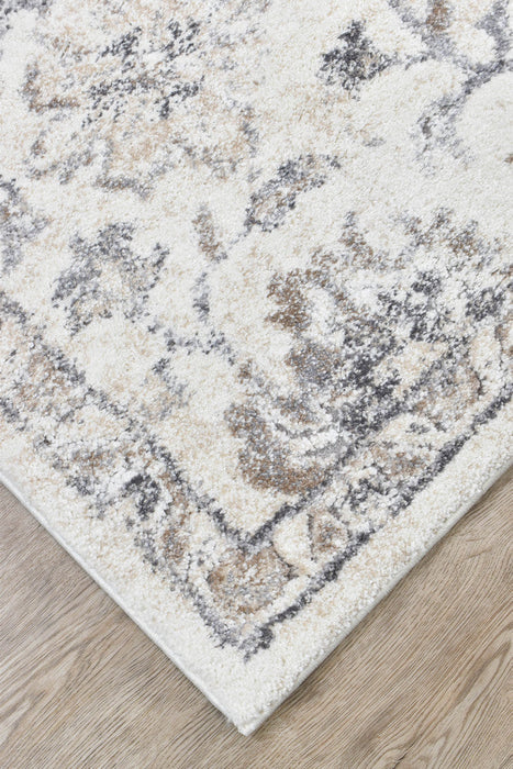 Sophia Pearl Bloom Grey Beige Rug