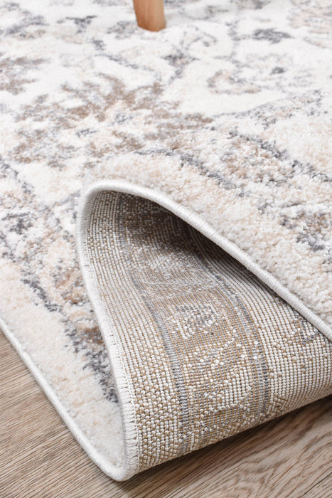 Sophia Pearl Bloom Grey Beige Rug