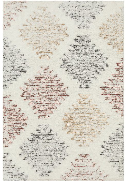 Crest Motif Cream Rug