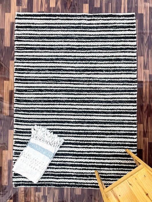 Alpha Arrow Strip Carbon Rug