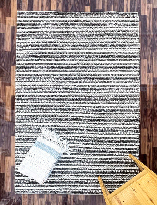 Alpha Arrow Strip Chocolate Rug