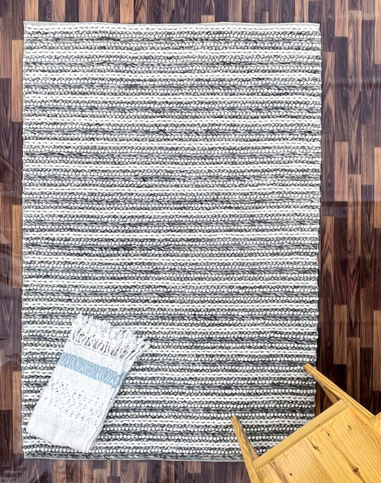 Alpha Arrow Strip Grey Rug