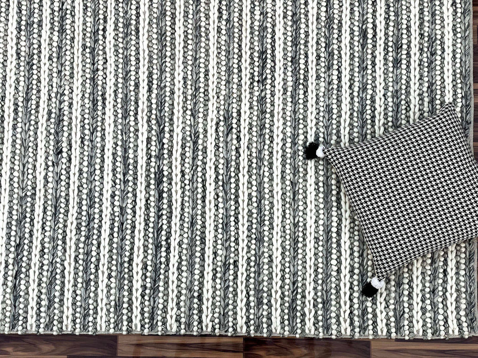 Alpha Arrow Strip Grey Rug