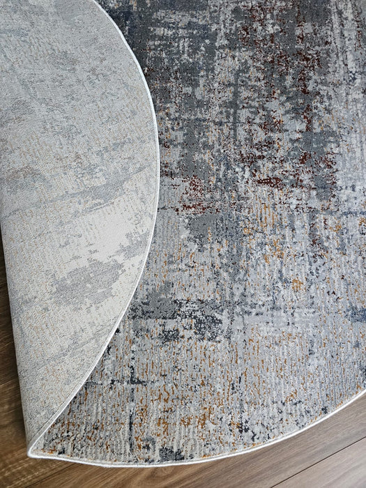 Zonal Amasya Grey Round Rug