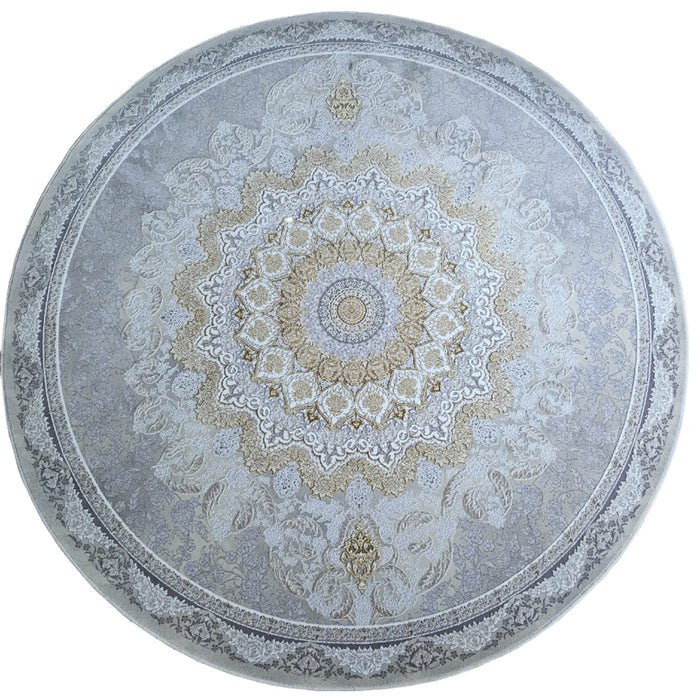 Arsham Knop Silver Beige Round Rug