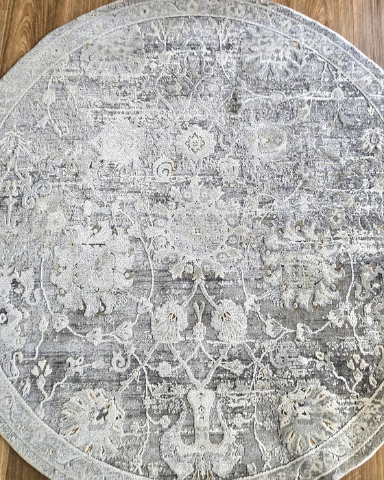 Zonal Edirne Grey Round Rug