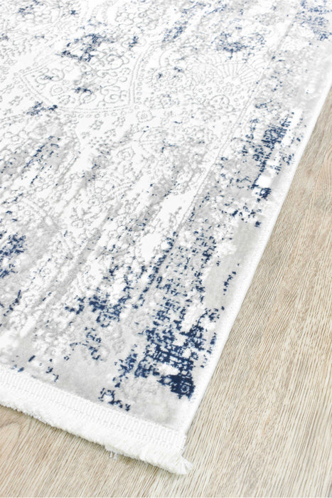 Griffon Venus Blue Grey Runner Rug