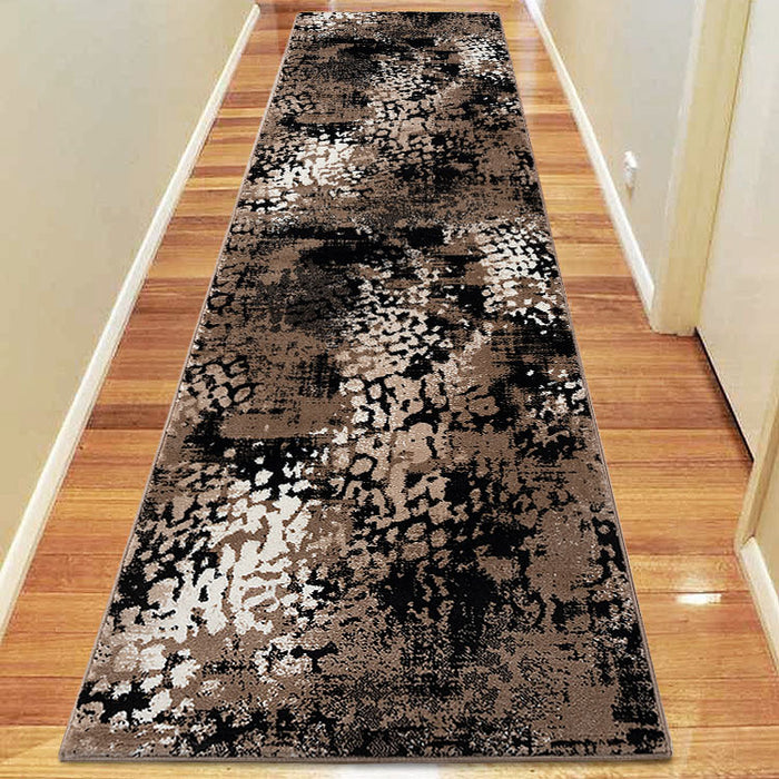 Beantown Leopard Beige Runner Rug