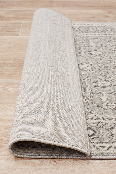 Summon Silver Flower Transitional Runner Rug