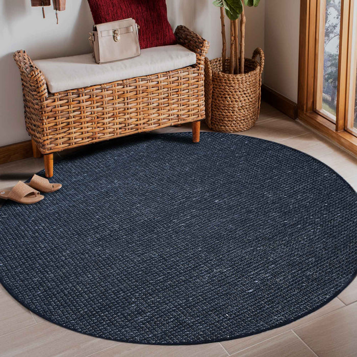 Humor Black Round Rug