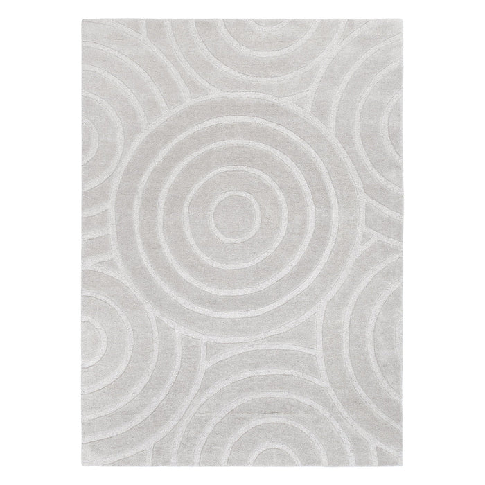 Les Nomades Ellipse Light Grey Wool Rug