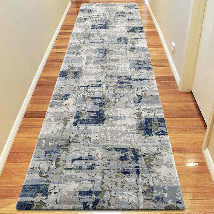 Unimaxim Motto Blue Runner Rug