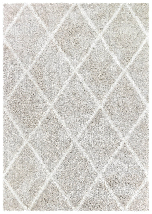 Palmyra Span Shaggy Cream Beige Rug