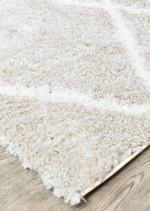 Palmyra Span Shaggy Cream Beige Rug