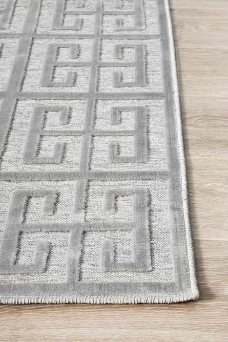 Edfu Maze Silver Rug