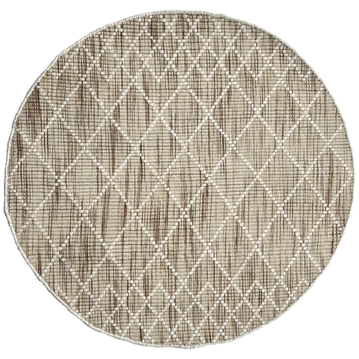 Puzzle Natural Round Rug