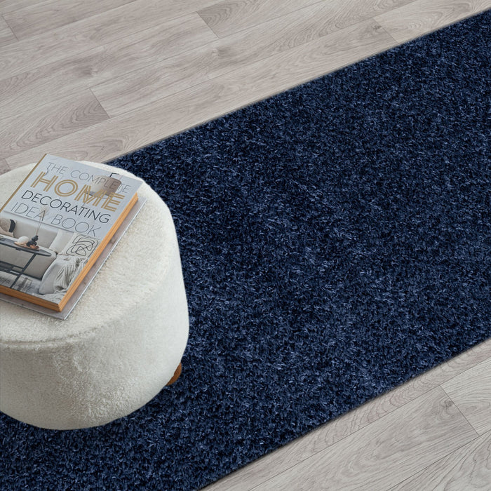 Pilose Navy Rug Runner Rug